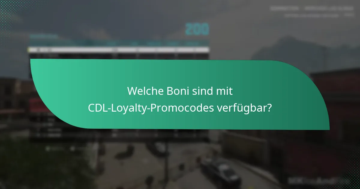 Welche Boni sind mit CDL-Loyalty-Promocodes verfügbar?